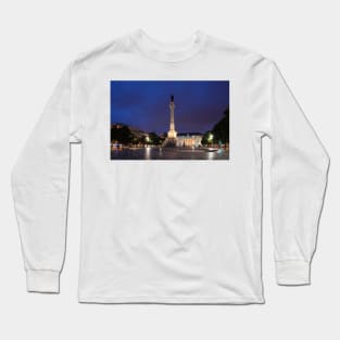 Rossio at dusk Lisbon, Portugal Long Sleeve T-Shirt